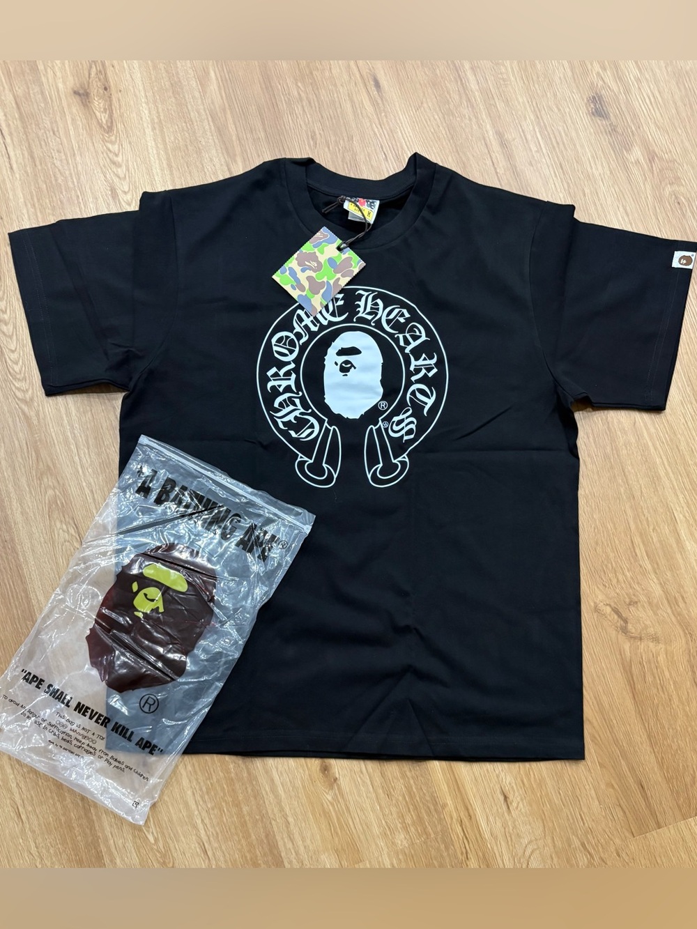 Bape x Chrome Hearts black t shirt